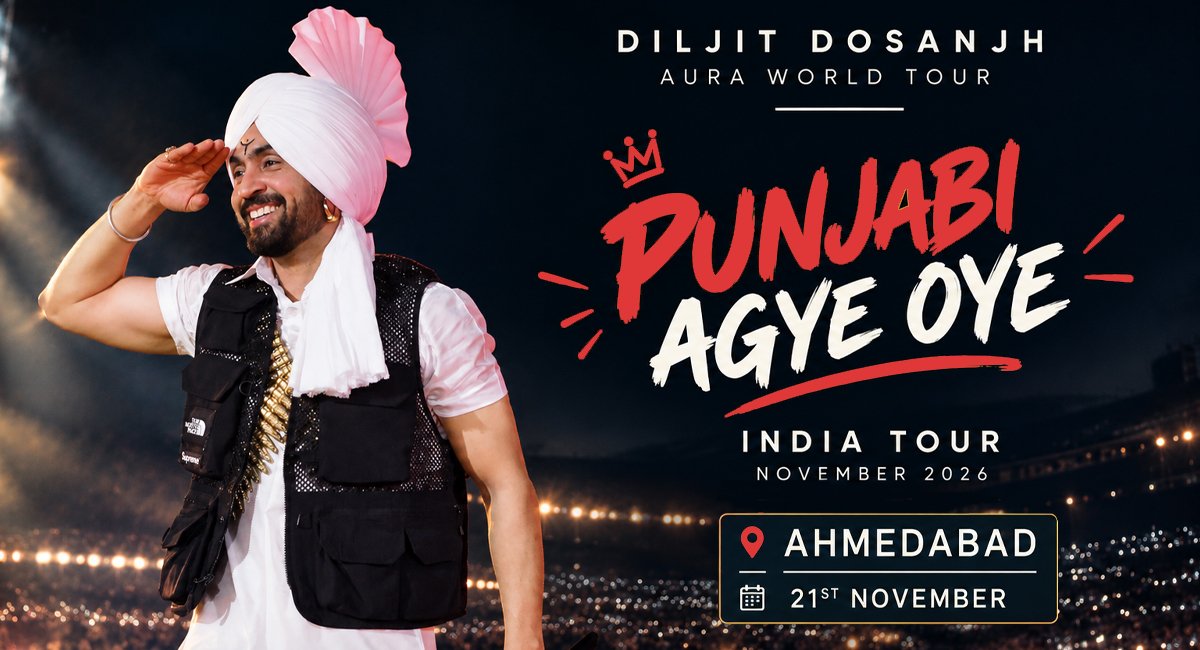 Diljit Dosanjh AURA World Tour: India Show on November 21, 2026