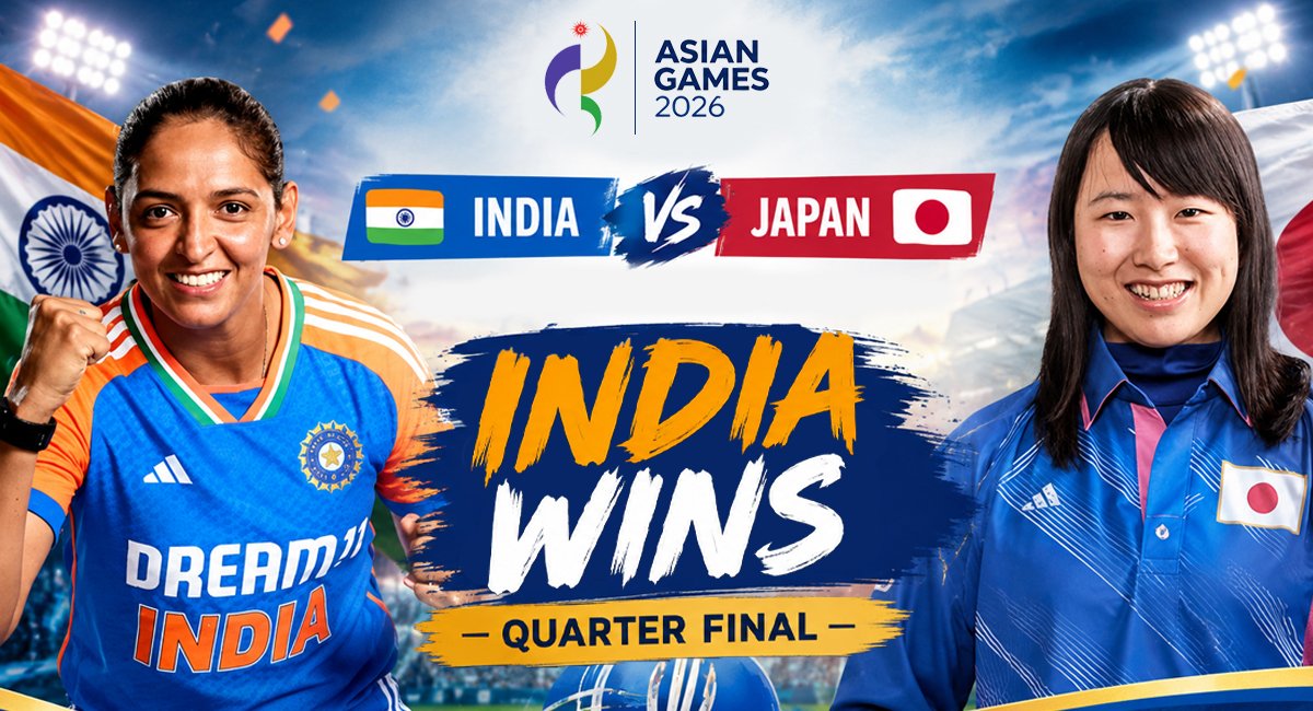 India vs Japan Asian Games 2026: India Women Win by 8 Wickets