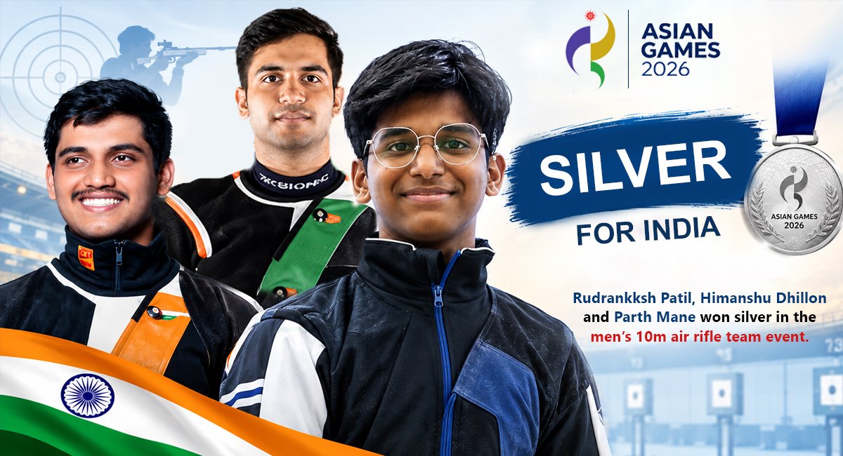 Asian Games 2026: India Win Silver in Men’s 10m Air Rifle Team Event