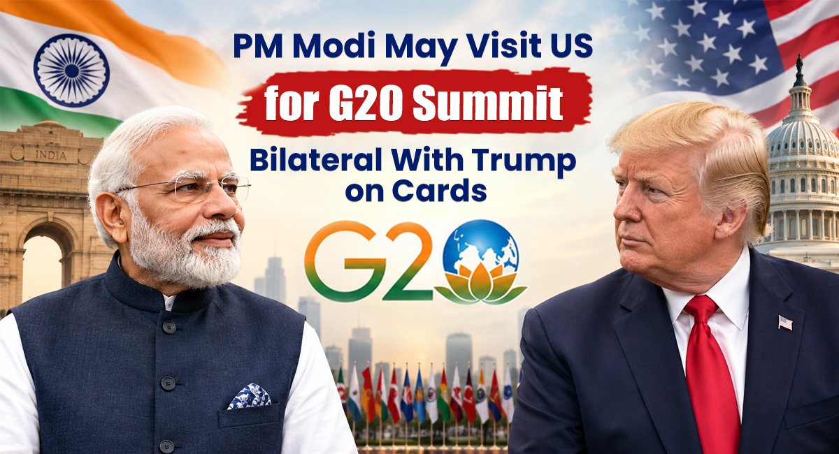 PM Modi Likely to Visit US for 2026 G20 Summit, Possible Trump Meeting in December