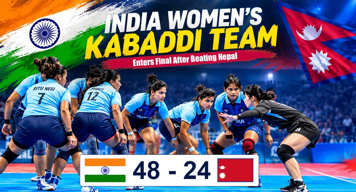 Asian Games 2026: India Women’s Kabaddi Team Enters Final After Beating Nepal 48-24