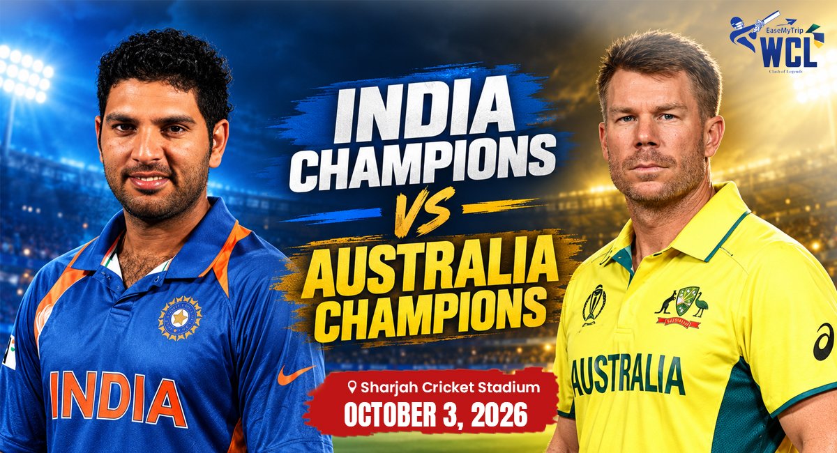 India Champions vs Australia Champions: WCL 2026 Date, Time, Squads & Venue
