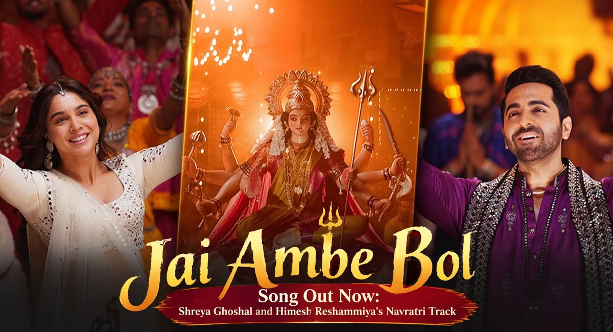 Jai Ambe Bol Song Out: Ayushmann Khurrana and Sharvari Bring Garba Energy