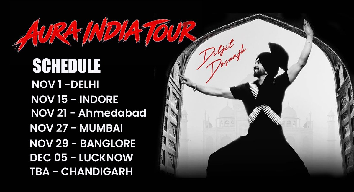 Diljit Dosanjh Aura India Tour 2026: Dates, Cities, Tickets