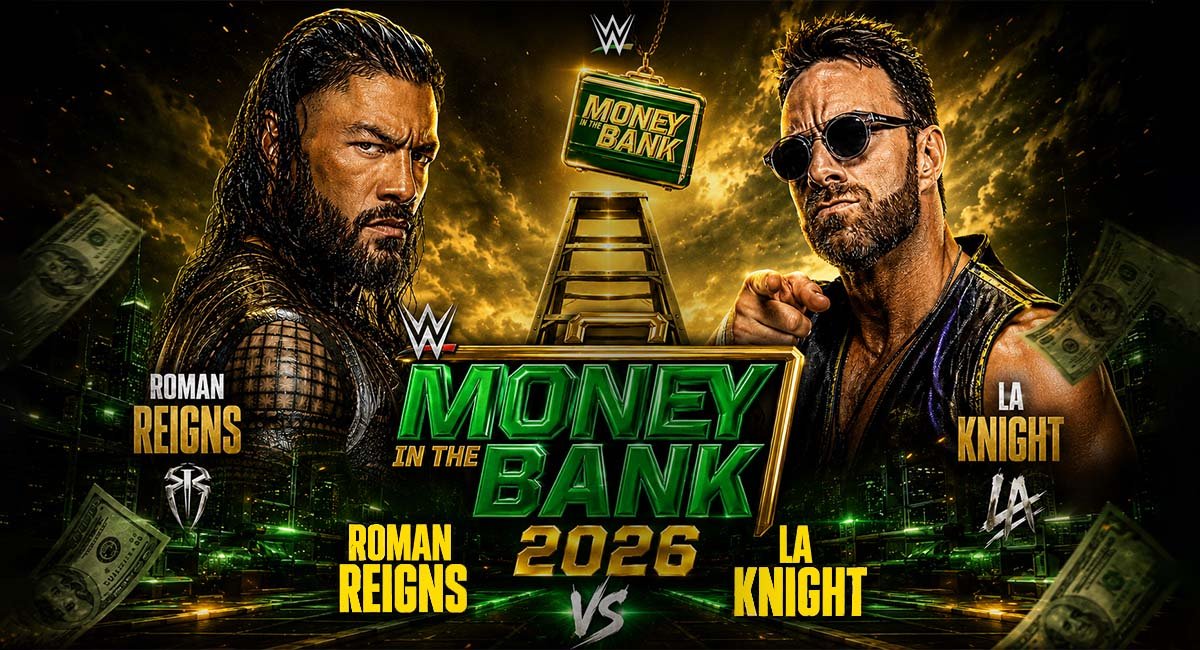 Roman Reigns vs LA Knight at WWE Money in the Bank 2026