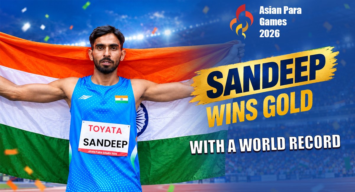 Asian Para Games 2026. Sandeep Wins 400m T64 Gold With World Record