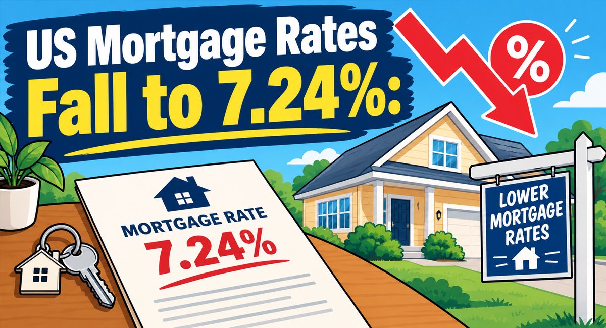 US Mortgage Rates Fall to 7.24%: Is It Getting Easier to Buy a Home?